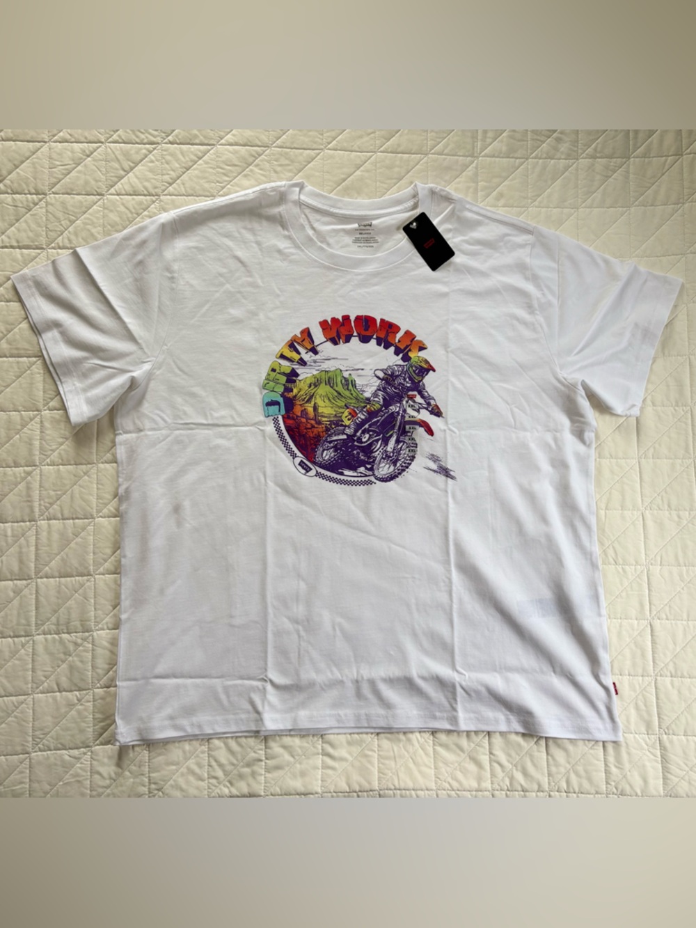 Levi’s Men’s "Dirty Work" Canyon Moto Graphic Tee - Size XXL